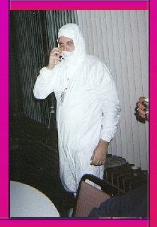 Brad in nuclear melt down garb