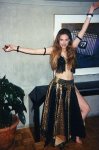 one of many belly dancing outfits